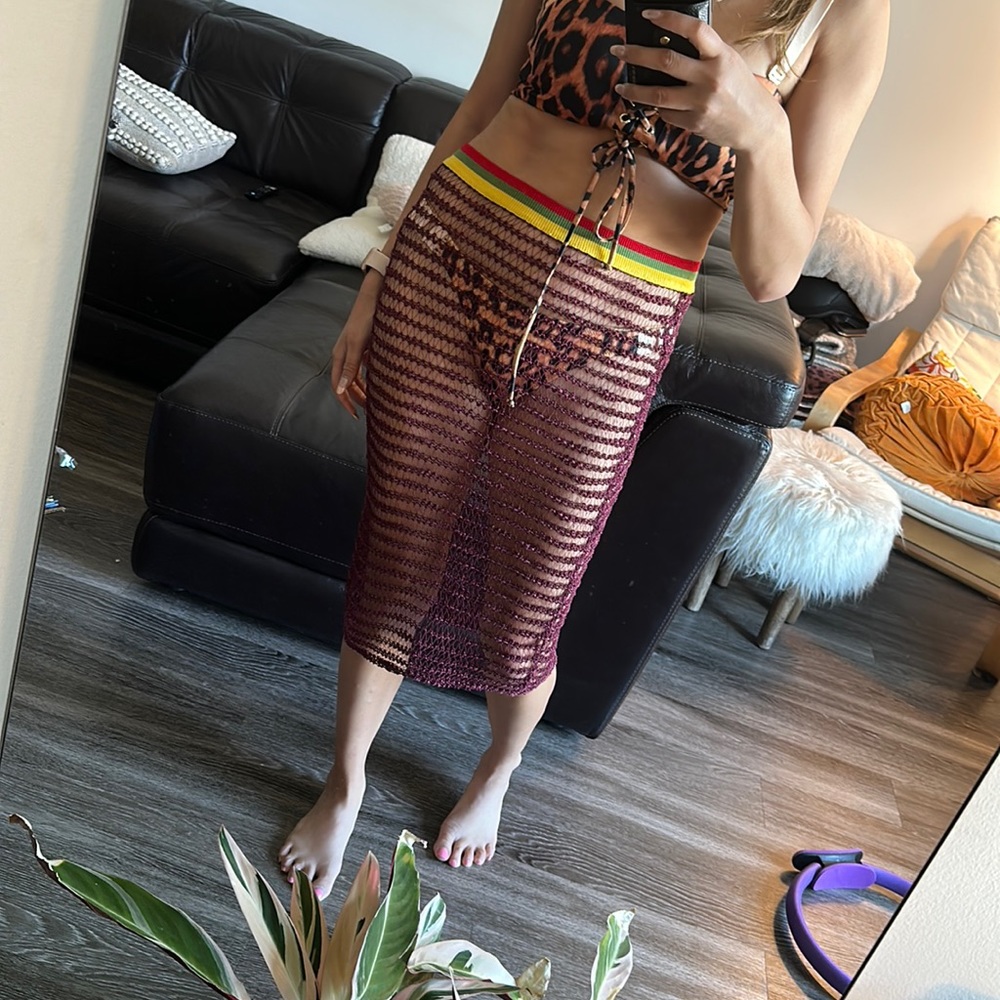 ECOTE sheer brown skirt